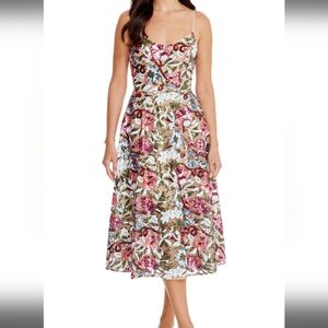 Dress de population Uma Sequin Floral Dress